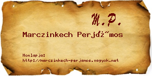 Marczinkech Perjámos névjegykártya